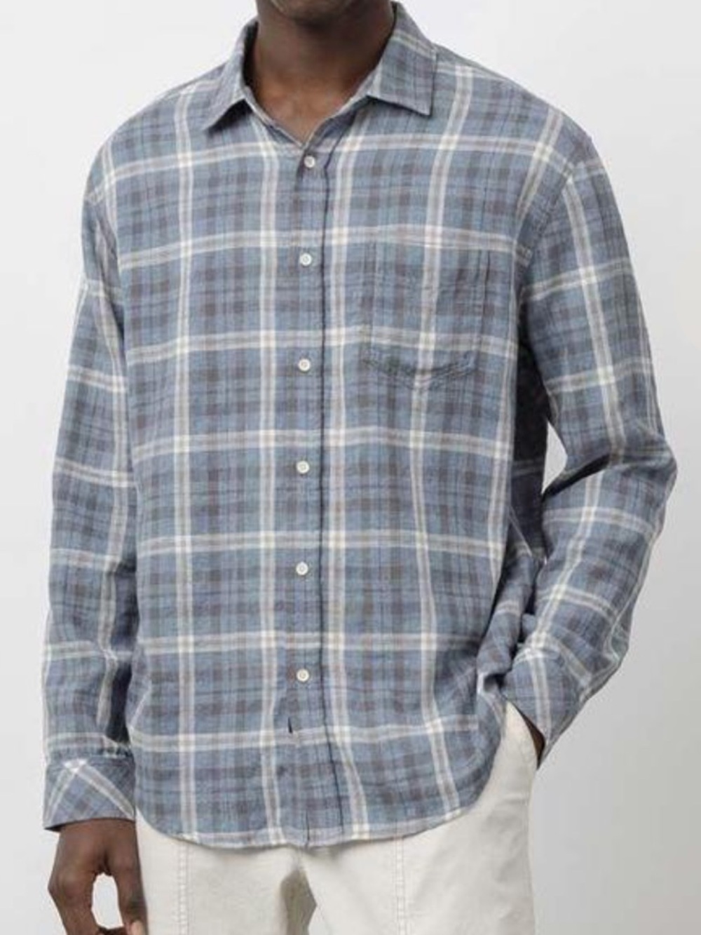 Rails Wyatt Skyscraper Plaid Button Down Shirt Cotton Light Casual Size Large